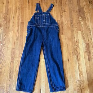 Big Smith Overalls Men 40x30 Blue Denim Bib Workwear Vtg Looks Unworn